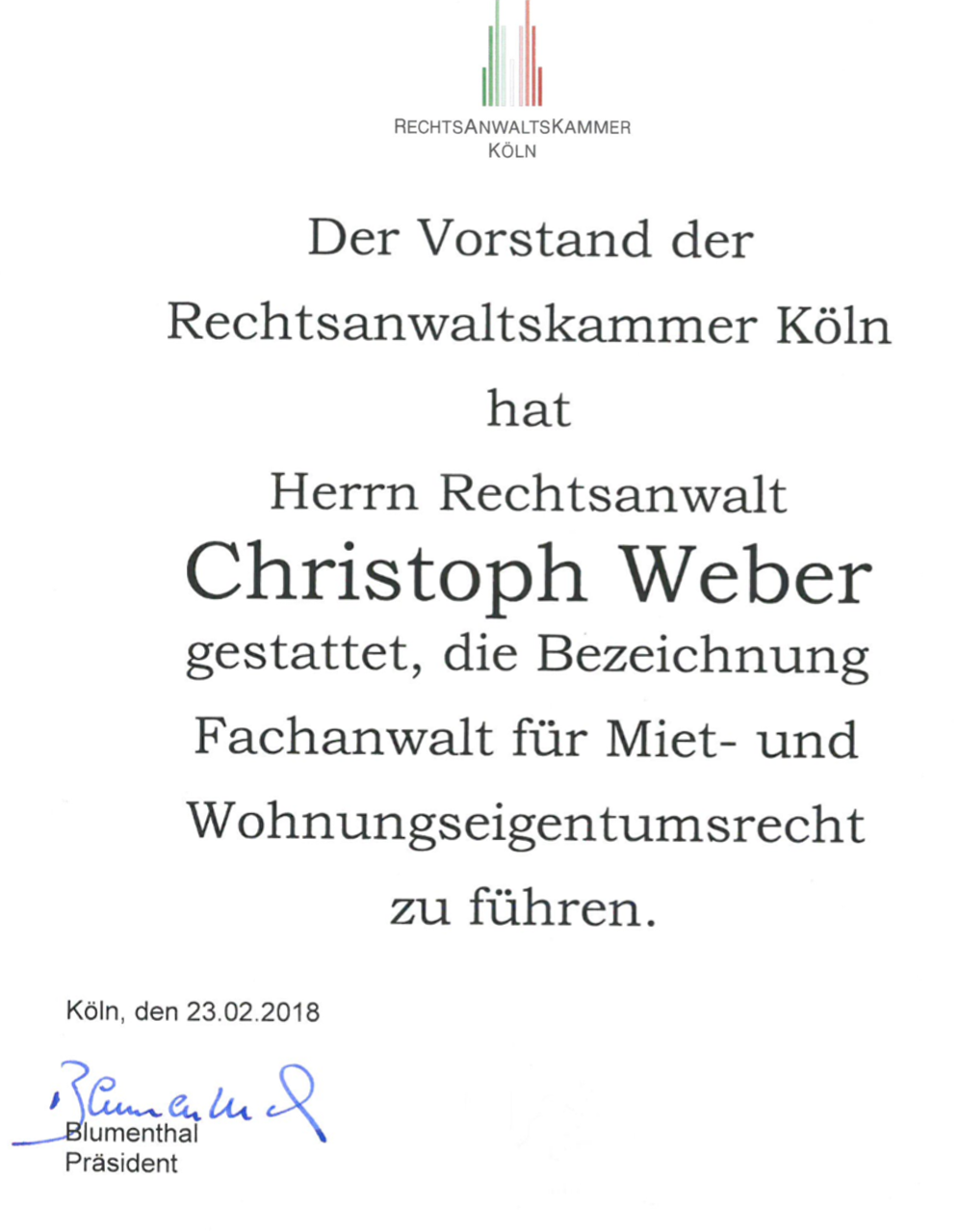 Fachanwalt für Miet- und Wohnungseigentumsrecht